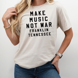 Women's Make Music Franklin Black & Vintage White Tee