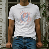Mens Red White & Blue Franklin Tennessee Skull & Stars Tee