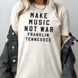 Women's Make Music Franklin Black & Vintage White Tee