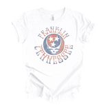 Mens Red White & Blue Franklin Tennessee Skull & Stars Tee